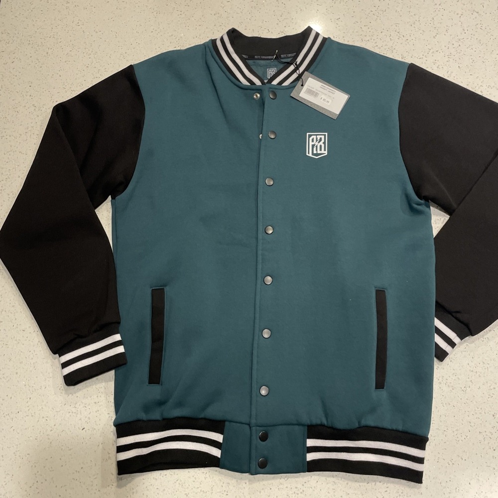 ANTETOKOUNBROS Blue Green Varsity Jacket- Giannis Antetokounmpo Mens XL NWT